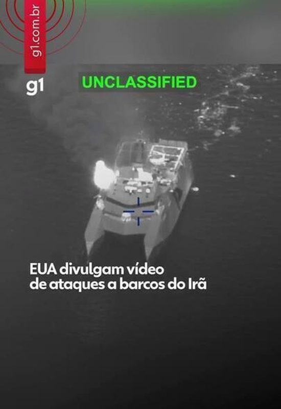 VÍDEO: EUA divulgam imagens de bombardeios a barcos do Irã em meio a ameaças sobre o Estreito de Ormuz