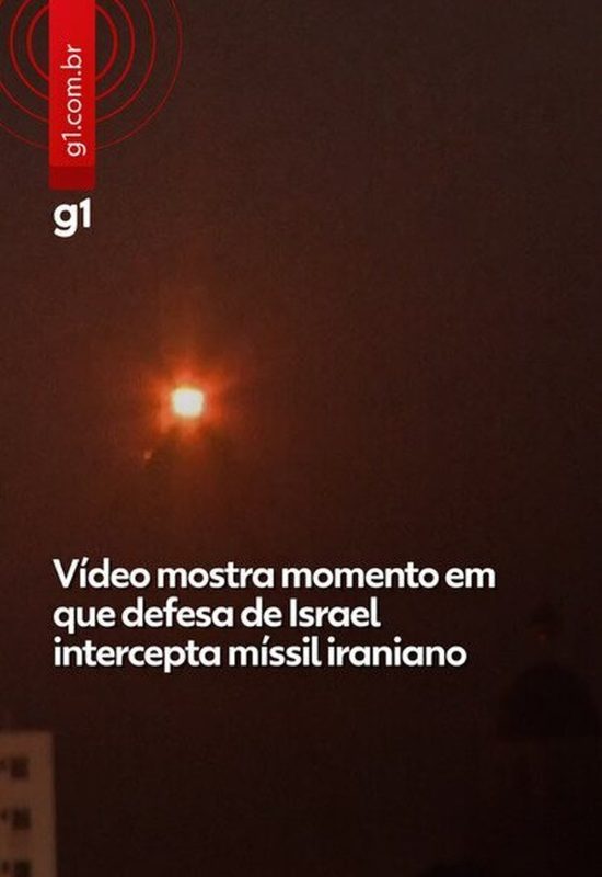 VÍDEO mostra momento em que defesa de Israel intercepta míssil iraniano
