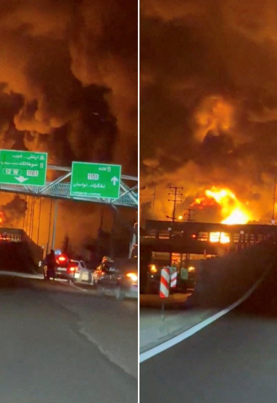 Israel ataca depósitos de combustível no Irã; VÍDEO mostra local em chamas